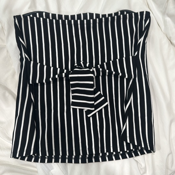 Strapless striped tube top - EXPRESS SIZE M - Picture 3 of 4